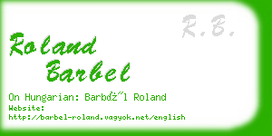 roland barbel business card